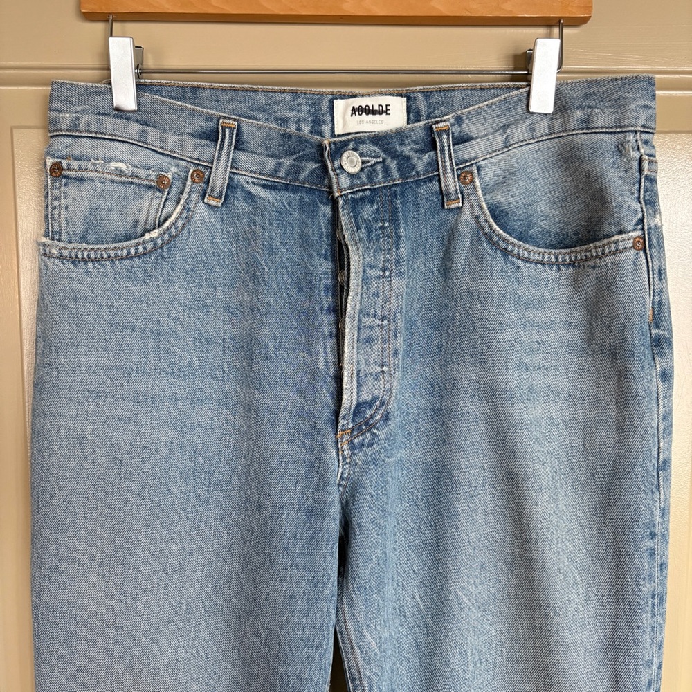 AGOLDE Mid Rise Relaxed Boot Cut Jeans in Wireless 29 - Picture 3 of 7